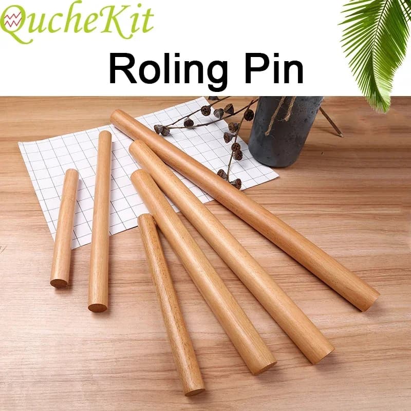 Mattarello in Legno per Cucina in 4 Misure, Utensile per Cucinare e Preparare Biscotti, Pasta, Fondente e Impasti