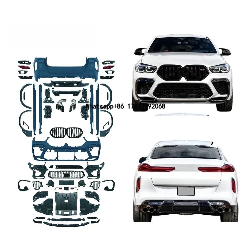 Kit di Conversione Carrozzeria per X6 G06 20-22 Pre LCI, Aggiornamento Kit Carrozzeria X6M, Paraurti Anteriore e Posteriore, Minigonne Laterali, Kit Carrozzeria G06 X6M