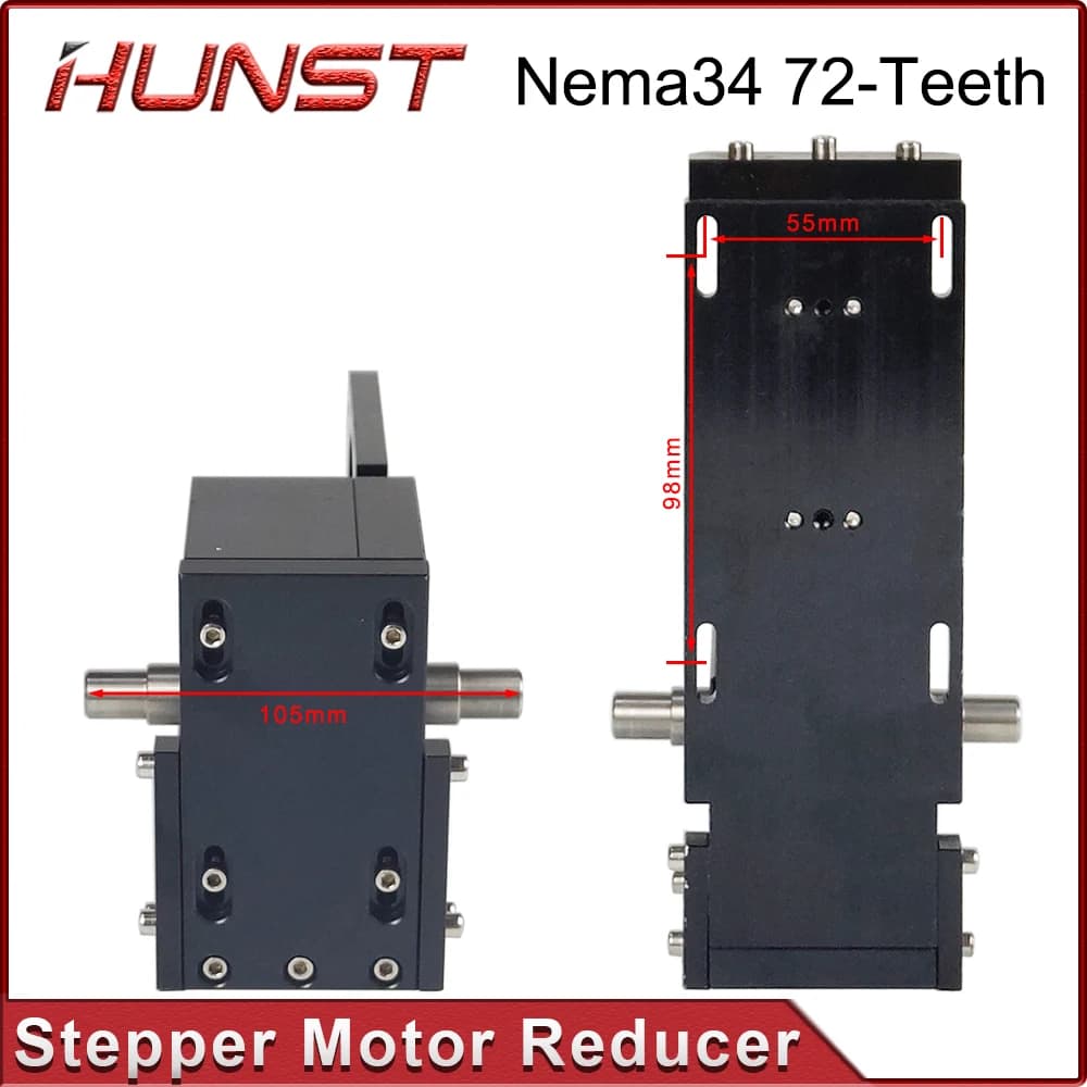 Riduttore per Motore Passo-Passo HUNST Nema34 72 Denti/Nema23 38 Denti per Macchine da Taglio e Incisione Laser CO2