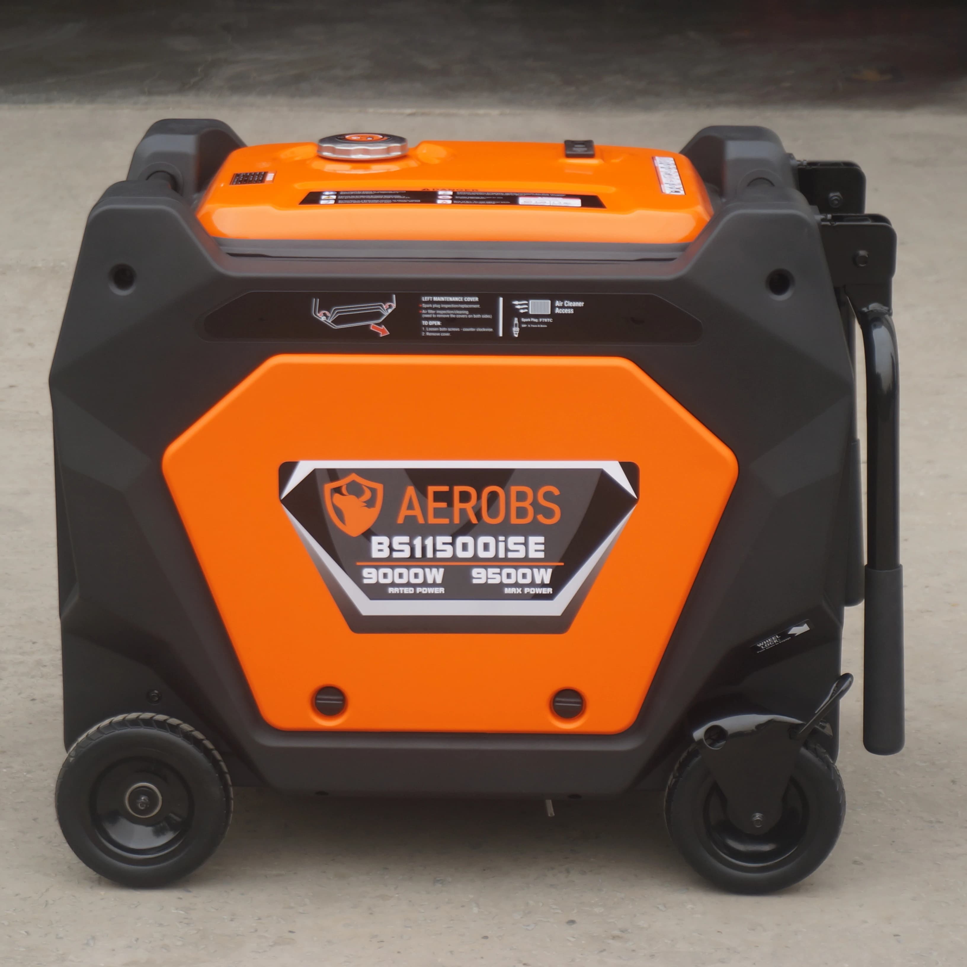 Generatore portatile all'ingrosso da 9 kW Convertitore da 9500 Watt Motore elettrico a 4 tempi Avviamento manuale Telecomando per uso domestico in campeggio