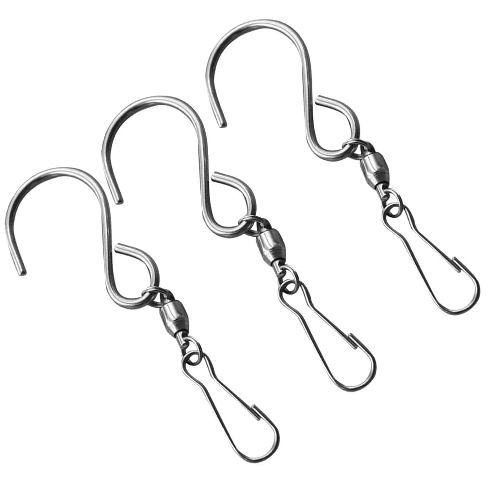 8Pcs Precision Made 360 Swivel Hooks Stainless Steel Heavy Duty Hanging Clips for Crystal Chimes Wind Socks S Hooks