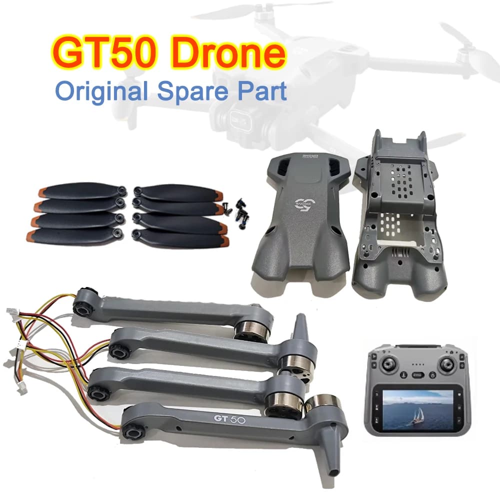 Original Replacement GT50: Elica GT50 / Upper and Lower Shoe / Controller with Large Screen / Set of 4 Arms for Accessories Drone GT50