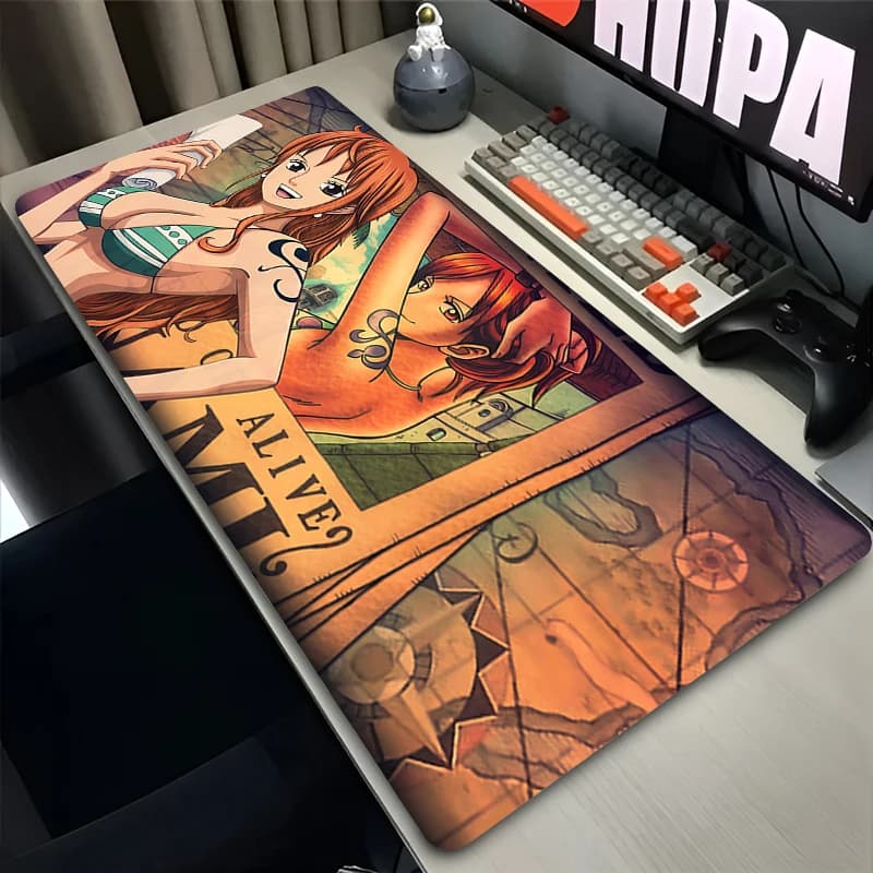 Popular DBZ Mouse Pad HD Print one piece Nami Anime Gaming Accessories Speed Game Large Extended Keyboard Pad Computer Mouse Mat