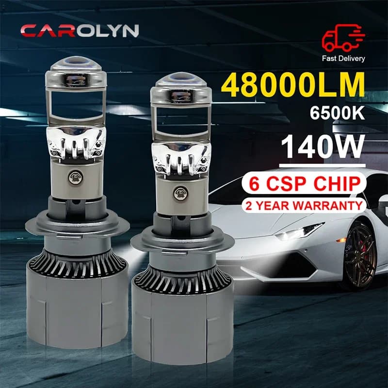 HAOSJ 2 pz H4 LED faro 6500K auto mini H7 LED faro proiettore H11 9005 9006 fari auto lontano e vicino lampadina