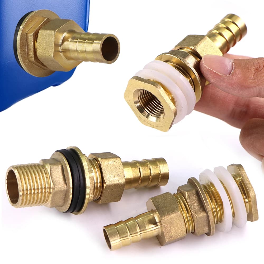Brass water reservoir joint 6-19 mm with adapter for pipe pagoda Washer double seal Joint for garden irrigation pipe Connect repair