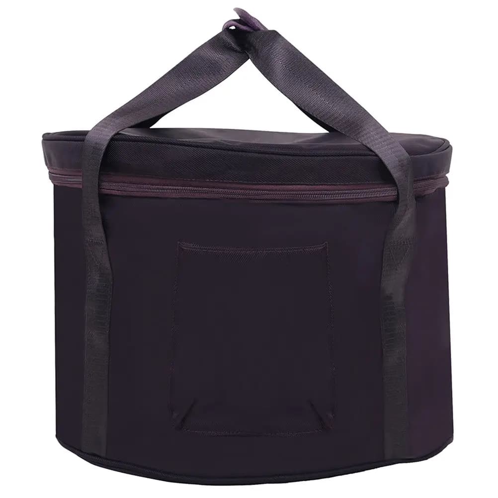 Singing Bowl Storage Bag Portable Polyester Cotton Case Thickened Liner Zipper Closure Carrying Holder Travel Meditation Bag