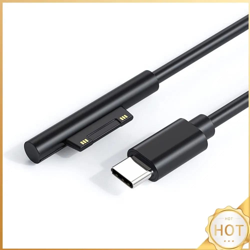 USB Type C Power Supply PD Fast Charger Adapter Cable USB C Power Fast Charger Cable for Microsoft Surface Pro
