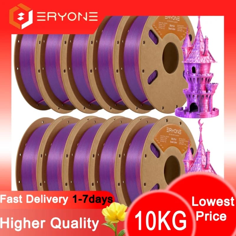 Filamento PLA Bicolore ERYONE New Year's Edition 10kg for 3D printers, Filamento PLA a Due Tonalità Spedito dalla USA