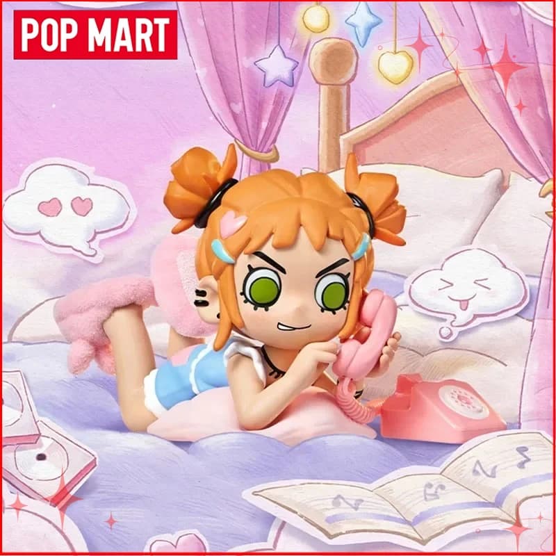 POP MART Originale Lil Peach Riot Sleepover Series Blind Box Anime Action Figure Ornamento da Collezione Natale