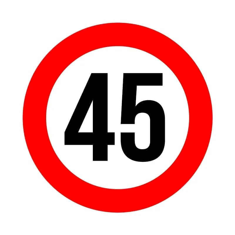 Fashion Creative Speed Limit 45 Km Car Sticker Pvc Personality Waterproof Auto beautifully decorated customizable decals
