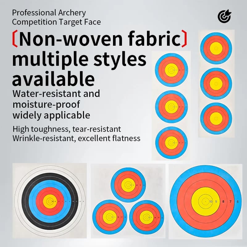 12PCS Archery Target Face Non-Woven Fabric Waterproof Moisture-Proof Wrinkle Resistant Durable Lightweight Archery Parts