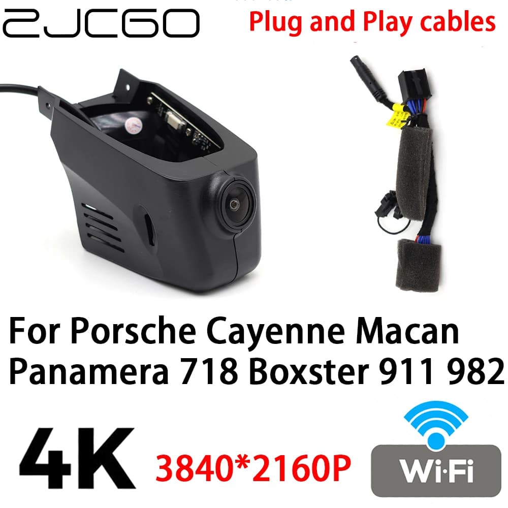 ZJCGO 4K 2160P Auto DVR Dash Cam Videoregistratore Plug and Play per Porsche Cayenne Macan Panamera 718 Boxster 911 982