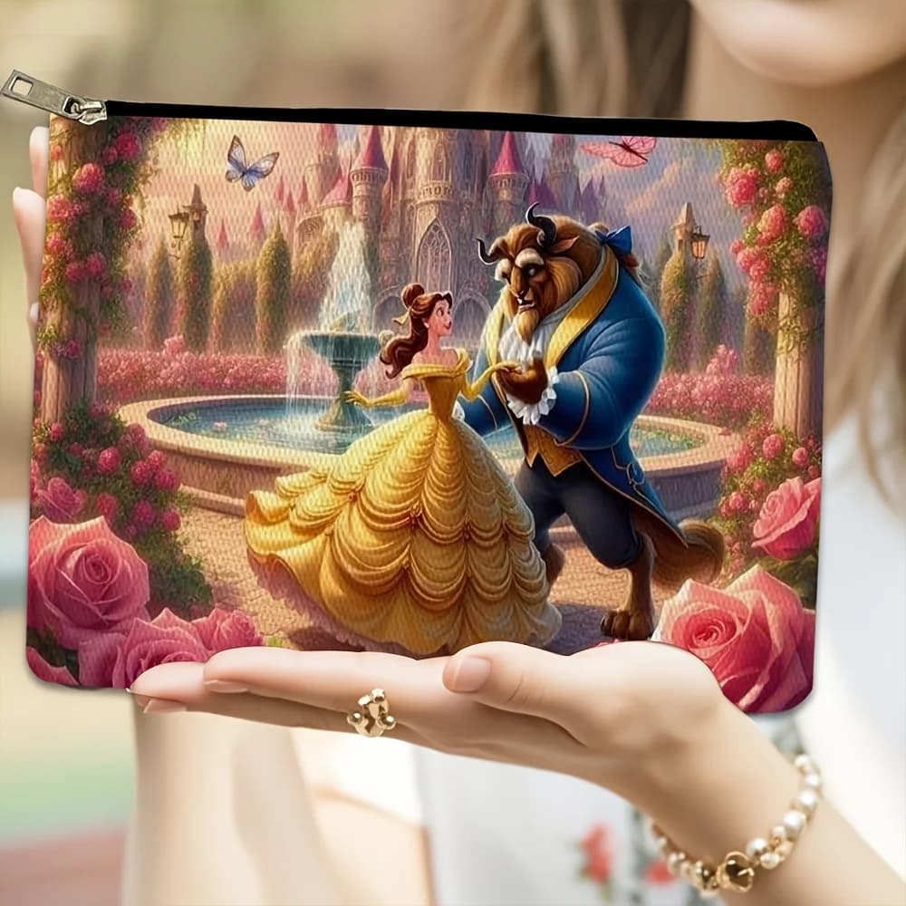 Beauty and Beast cosmetic bag: nice multifunctional zipper bag, bag to store jewelry