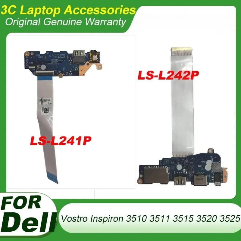 LS-L241P LS-L242P Per DELL Vostro Inspiron 3510 3511 3515 3520 3525 Interruttore di Pulsante di Alimentazione Scheda Audio USB Con Cavo GDM50 GDM5A