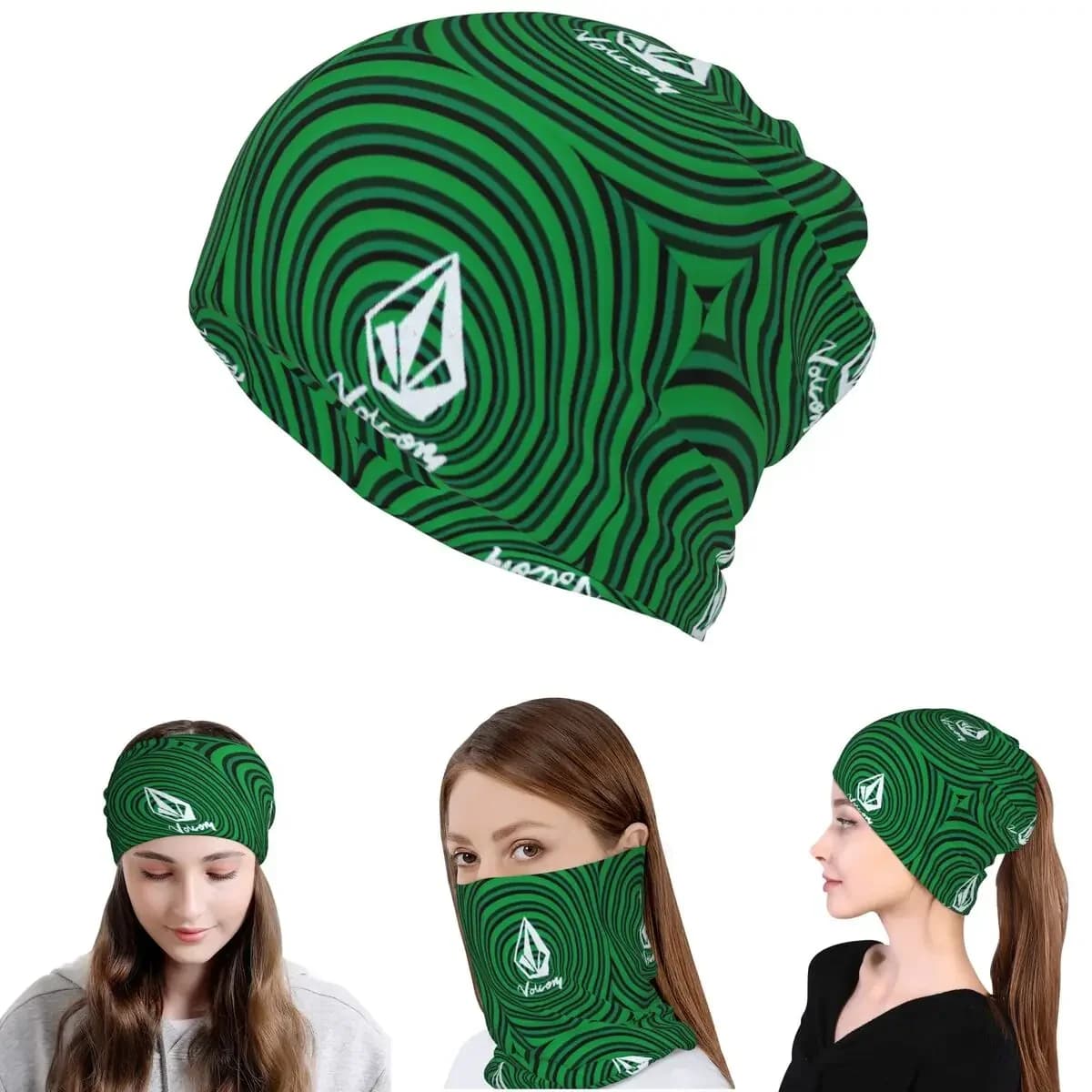 V-Volcom Logo Bandana Neck Gaiter Wrap Scarf Warm Headband Beanies Hat for Men Women Adult Washable