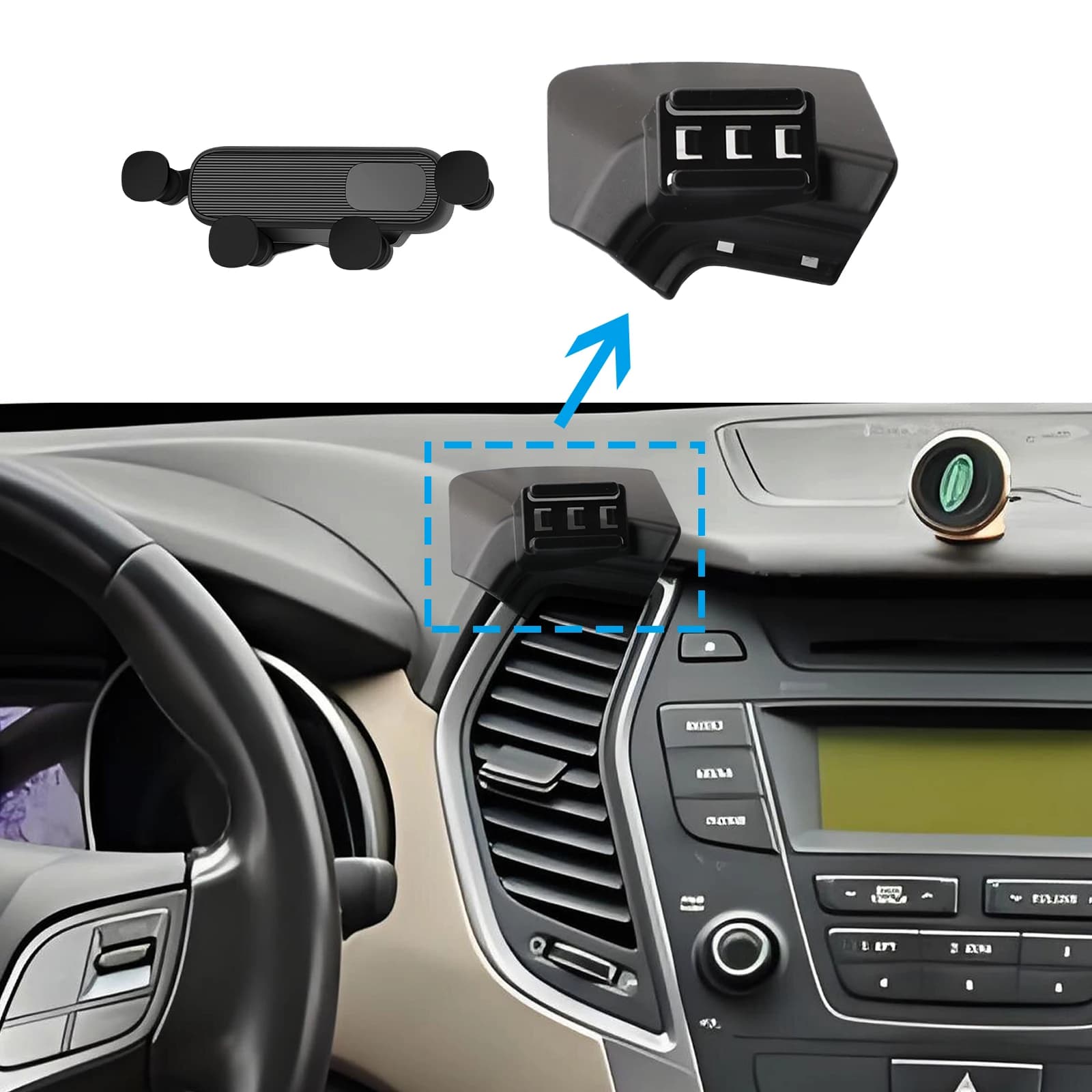 for Hyundai Santa Fe Santafe 2013 2014 2015 2016 2017 GPS Bracket Navigation Stand Auto Car Mobile Phone Holder Accessories