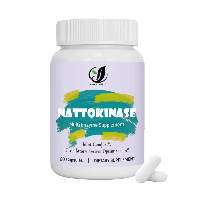 Nattokinase 1000FU, Nattokinase Supplement Organic, Salad Peptidase, Bromelain, Curcumin, Vitamin E