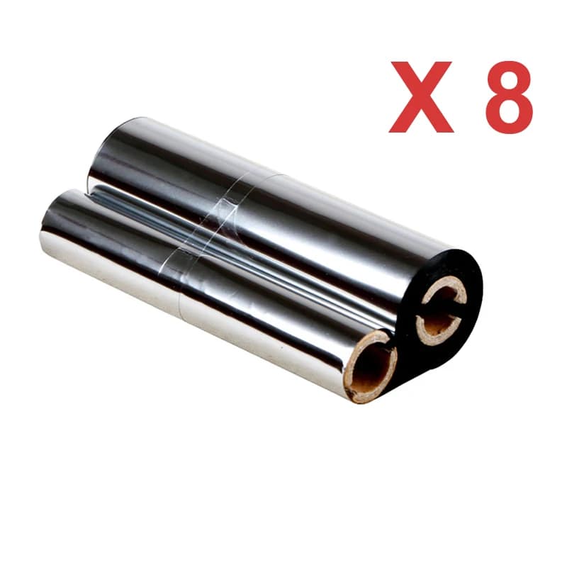 Nastro di cera da 8 rotoli nastro di cera da 110mm x 90 metri/70 metri, nastro di miscela di Film di inchiostro a trasferimento termico per zebra LP 2844 /2836