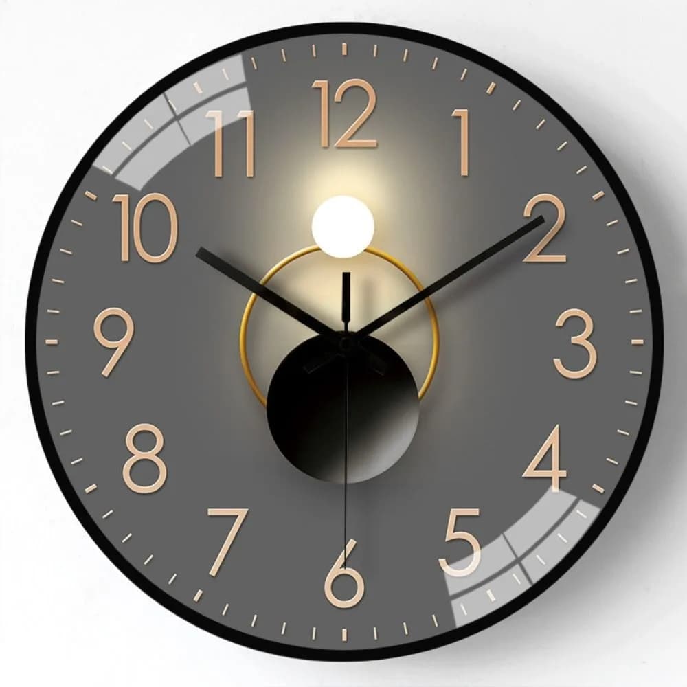 Decorazione moderna Orologio da parete da 8 pollici Movimento silenzioso Orologio muto alla moda Orologio da appendere al quarzo dal design geometrico per la casa
