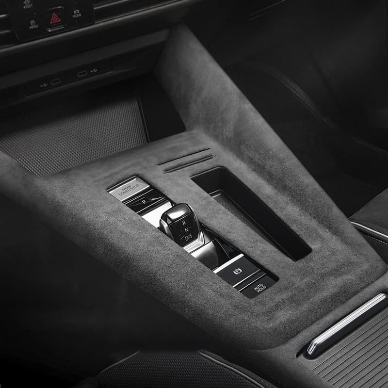 Pannelli in Pelle Scamosciata Italiana per VW Golf MK8 GTI 2021 2022 2023 2024 2025, per Pannello del Cambio, Cruscotto, Pulsante Alzacristalli