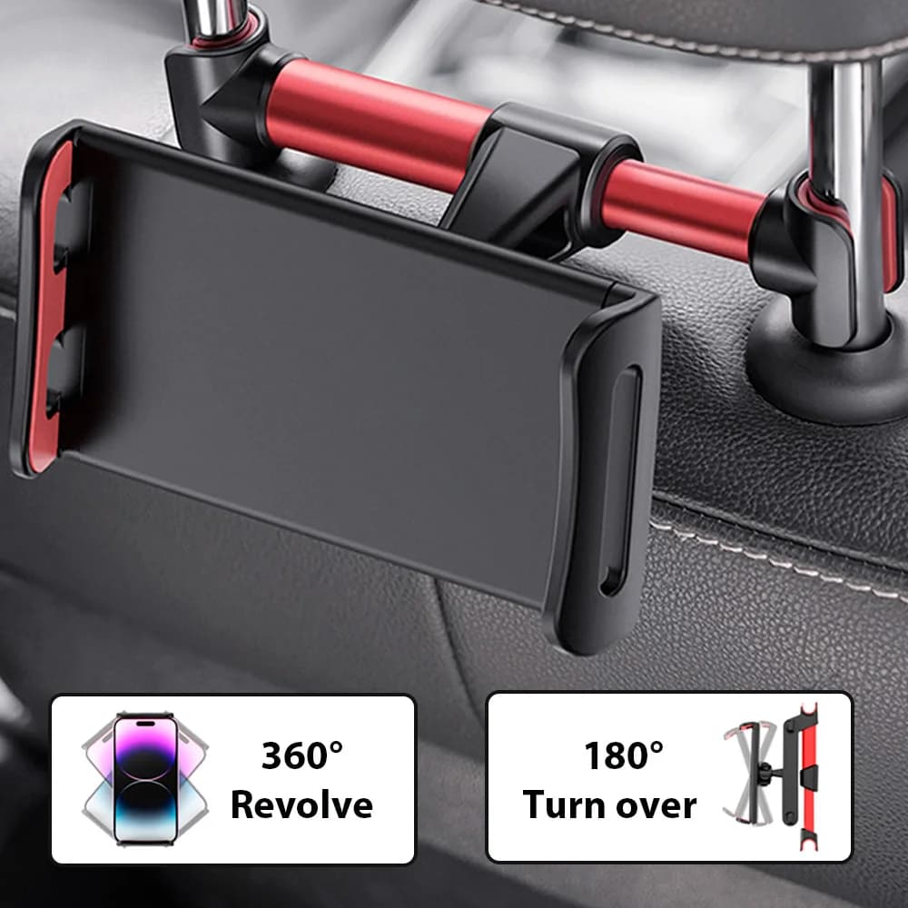 Supporto per Tablet per auto sedile posteriore supporto per IPad regolabile supporto per Ipad per auto per poggiatesta staffa di supporto per supporto per telefono cellulare con rotazione a 360 gradi
