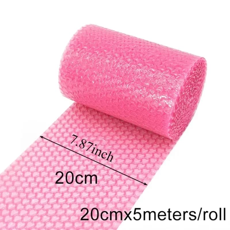 1Pc Lovely Heart Bubble Wrap Bags Rolls Fragile Glass Products Foam Packaging Gift Boxes Shockproof Express Shipping