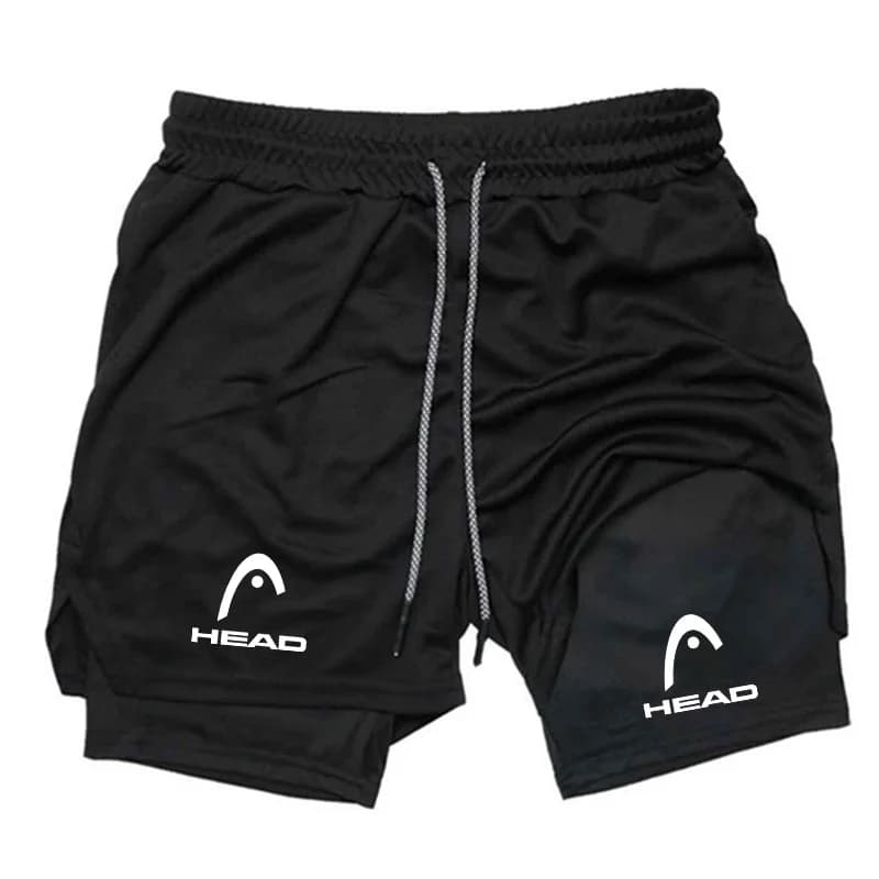 Summer for Men's Running Shorts Fitness Gym Training 2-in-1 Sports Workout Cycling Jogging Double Compression Multi-functional