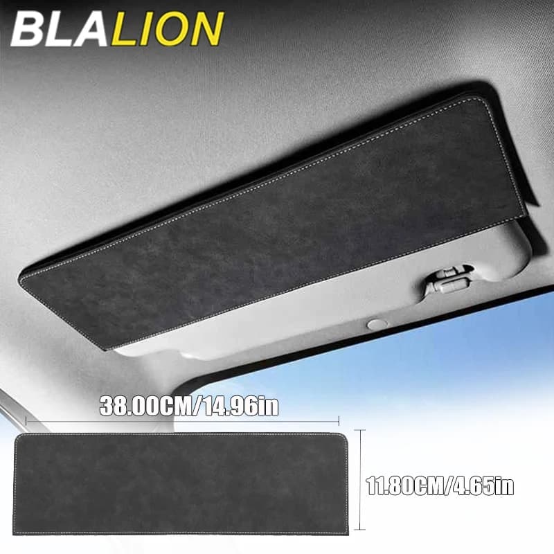 BLALION Prolunga per visiera parasole per auto regolabile Installazione rapida Attacco per visiera parasole in pelle scamosciata adatto per un'esperienza di guida sicura