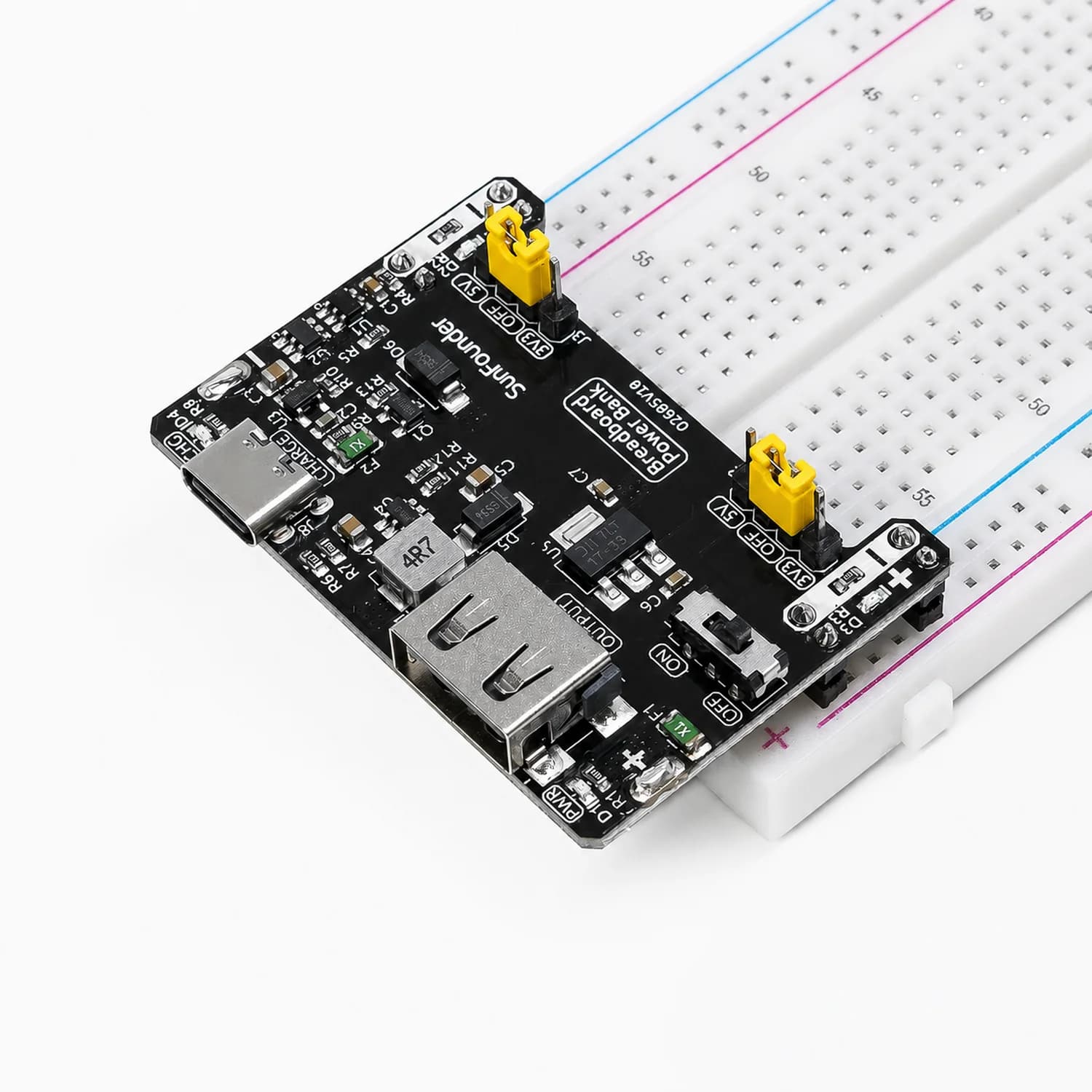 Modulo di alimentazione breadboard SunFounder BreadVolt compatibile con Arduino, Raspberry Pi, Pico W, ESP32
