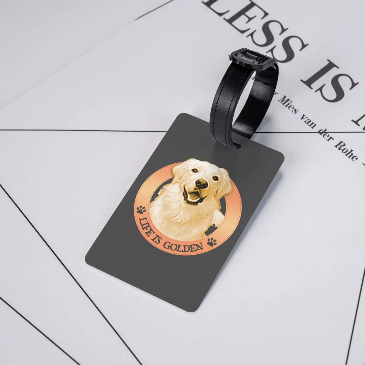 Etichette per bagagli Life Is Golden Retrievers, accessori per valigie, etichetta per bagaglio da viaggio, porta etichette, identificativo, nome, indirizzo