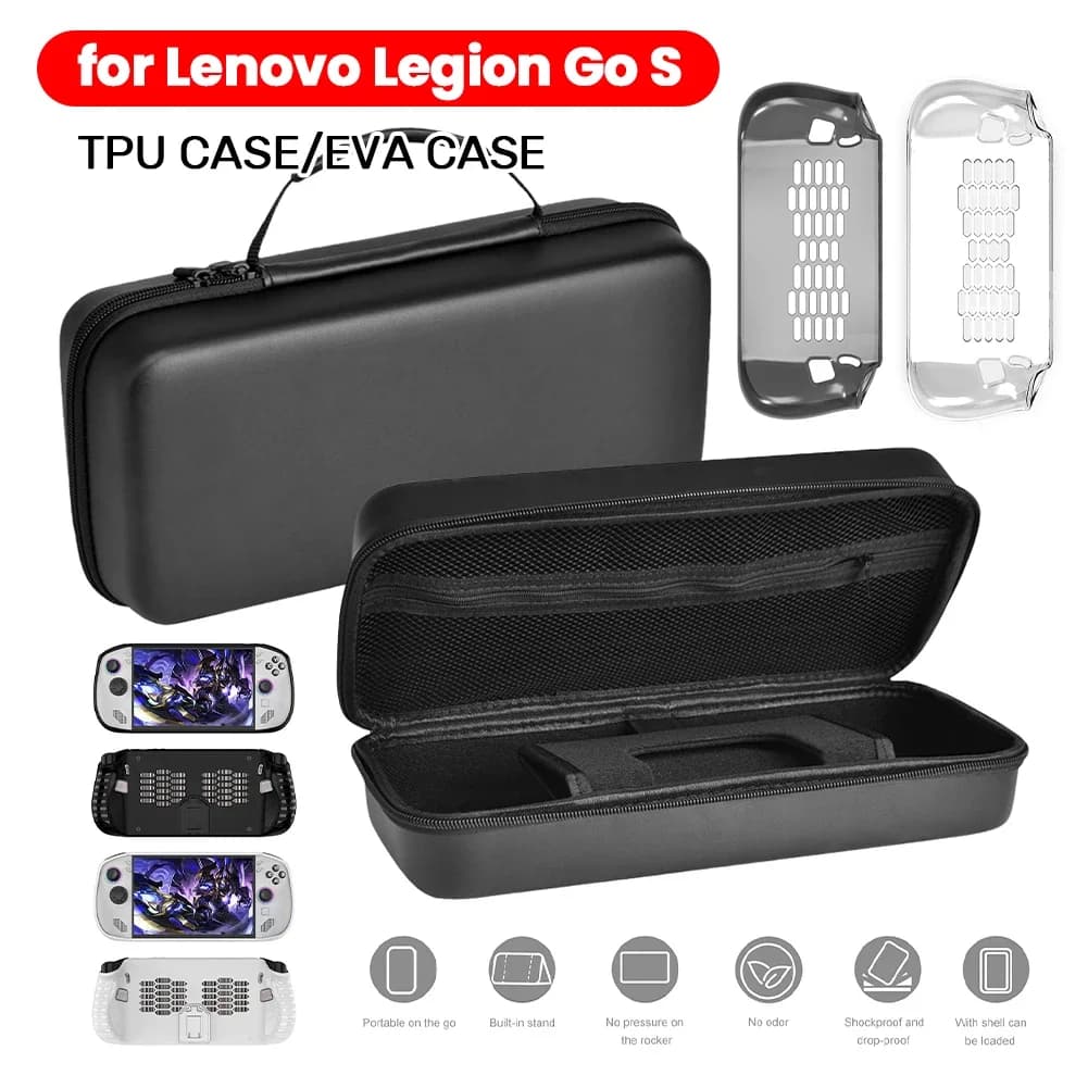 Custodia rigida in TPU/ custodia rigida in EVA per console di gioco portatile Lenovo Legion Go S Borsa da trasporto da viaggio impermeabile