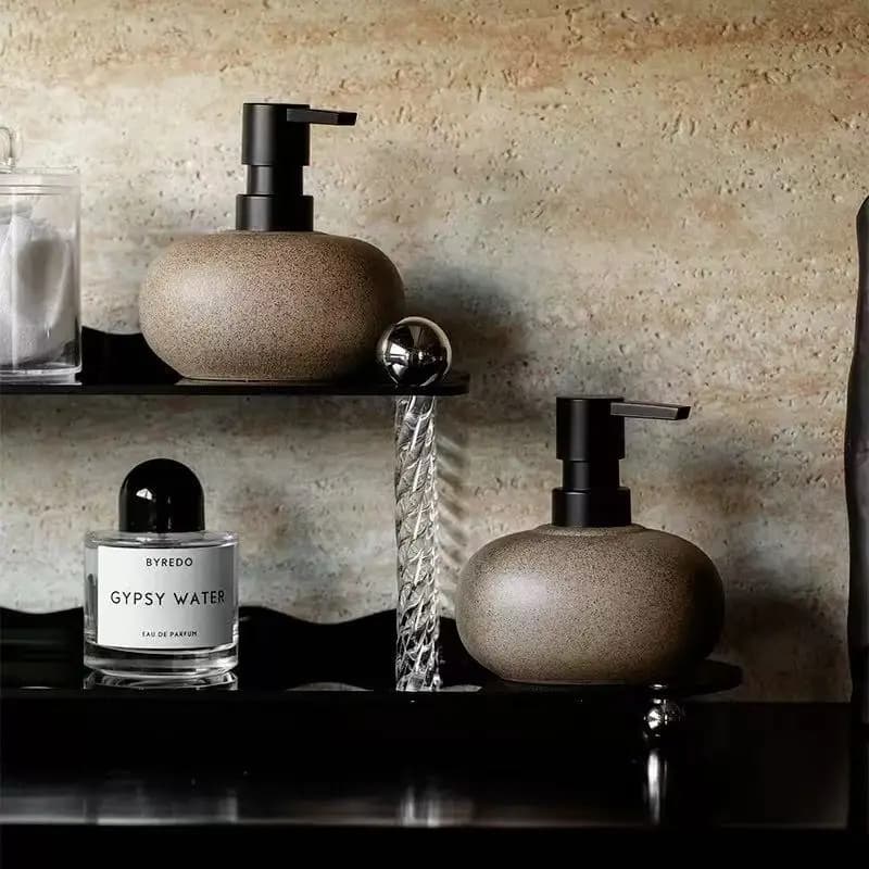 Wabi-sabi Style Ceramic Squeeze Bottle Simple Lotion Bathroom Soap Dispenser Shampoo Body Lotion Conditioner Bathroom Accessorie
