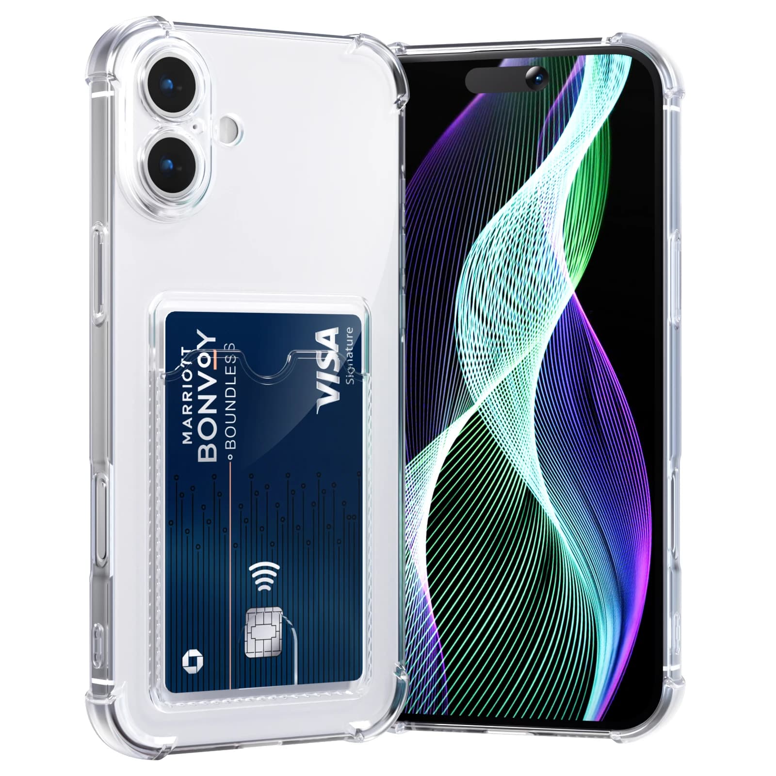Custodia a Portafoglio Trasparente con Scomparti per Carte per Samsung Galaxy A57 A56 A37 A17 A16 A25 A07 A26 A36 A53 A34 A52 S25 S24 S23 S26 Ultra