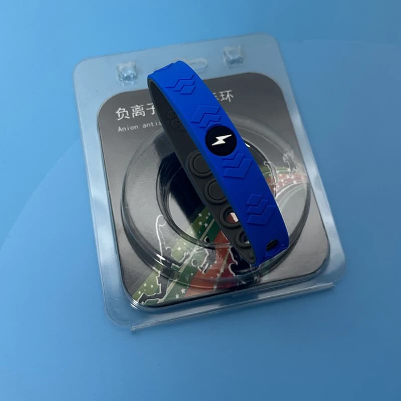 Braccialetto antistatico in silicone con motivo geometrico a fulmini - Versione auto / Versione sportiva quotidiana - Regalo per coppie - Vendita calda