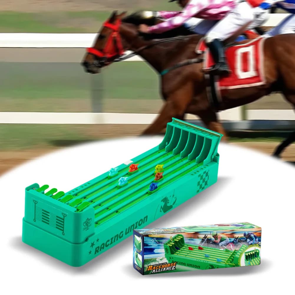 Gioco da tavolo da corsa di cavalli gioco da tavolo elettronico macchina da corsa di cavalli alimentata a batteria Set giocattolo interattivo per feste di famiglia