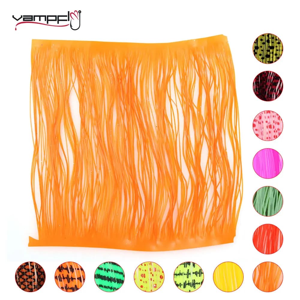 Vampfly 1 pz gambe in gomma barrata Grizzly volare legando gonne in Silicone Streamer Zonker ninfa corda di gomma volare legando materiale