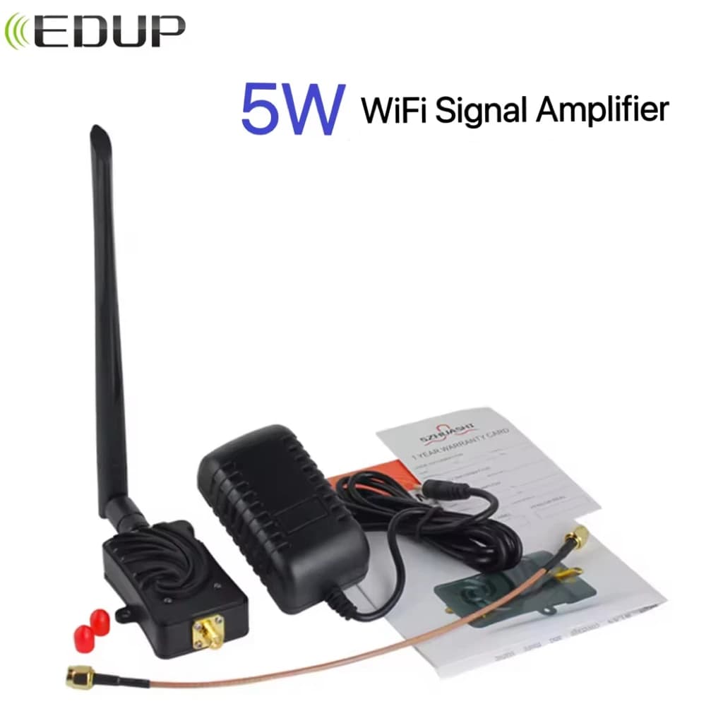 EDUP AB011 5.8G 5W WiFi Booster Amplificatore wireless Ripetitore Wi-Fi a lungo raggio Modello di telecomando Estensore di segnale