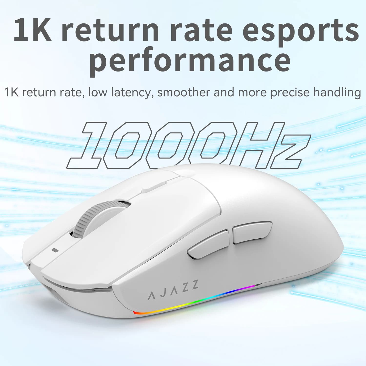 Mouse Wireless Magnetico AJAZZ AJ139 V2 MC, Ergonomico e Leggero, per Gaming su PC e Uso Ufficio, Sensore PAW3395