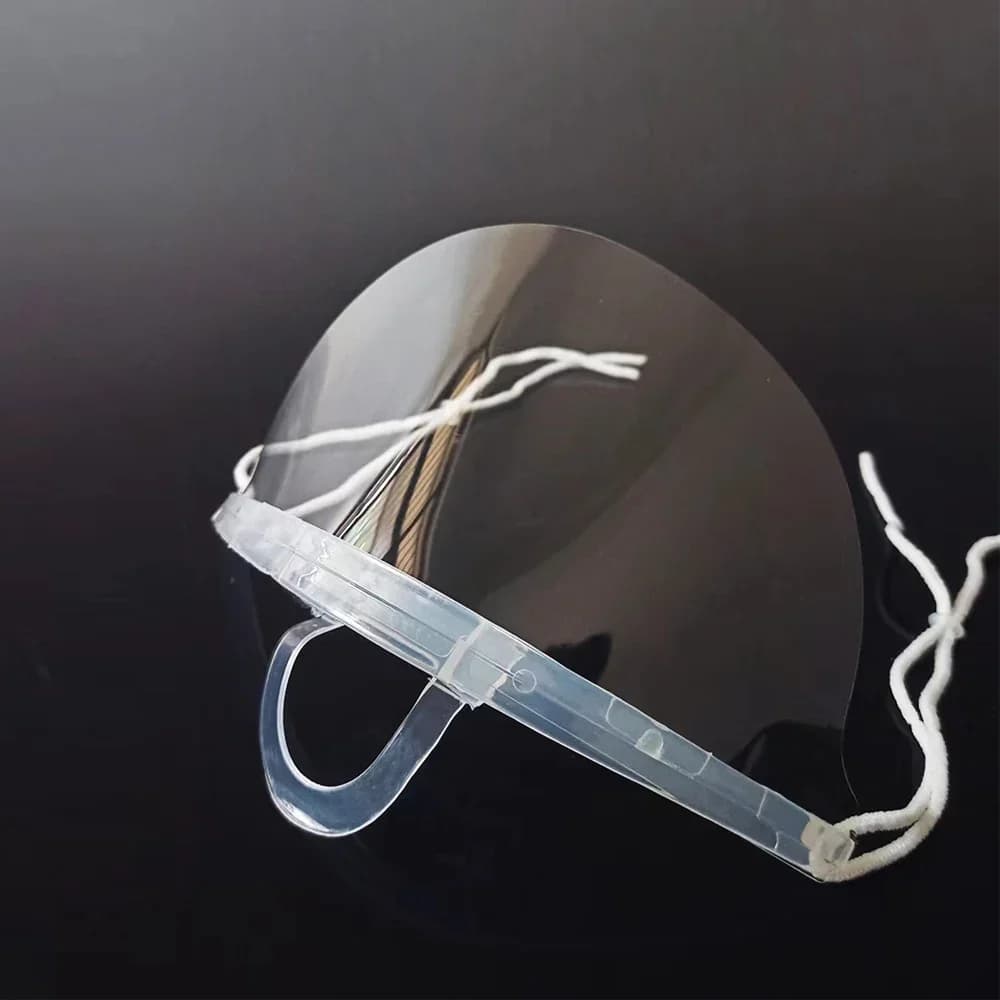 10-100pcs Reusable Transparent Spit Guard Mask Food Hygiene Mouth Shield Sneeze Droplets Protection Face Mask for Cook Chef