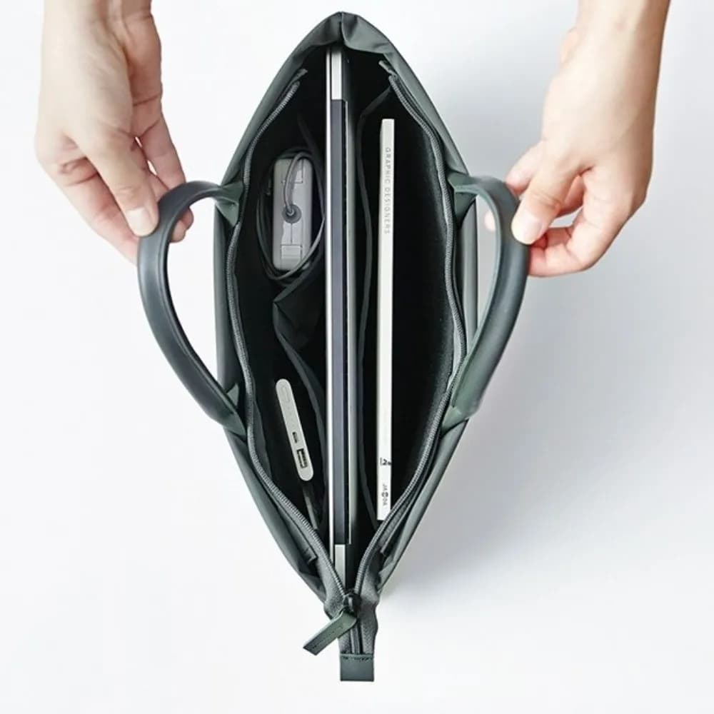 Borsa per laptop resistente e impermeabile Borsa per laptop alla moda in nylon Borsa per documenti morbida per donna