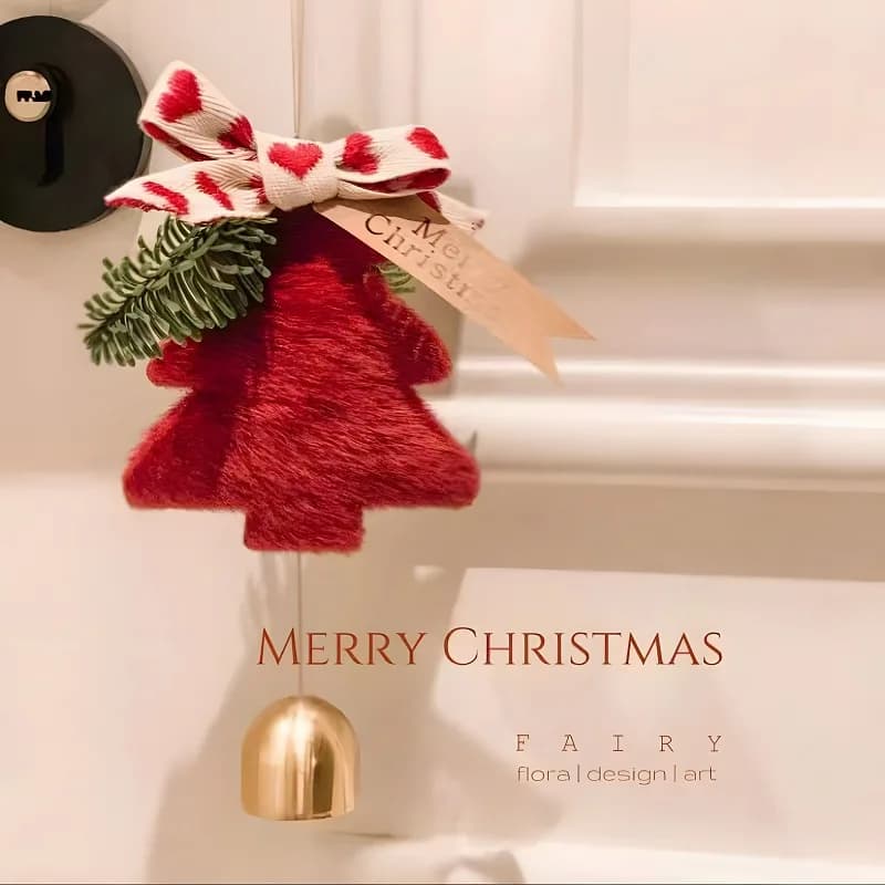 Christmas tree bell pendant New Year's bell hanging Christmas decoration doorbell hanging hanging wind chimes gifts navidad