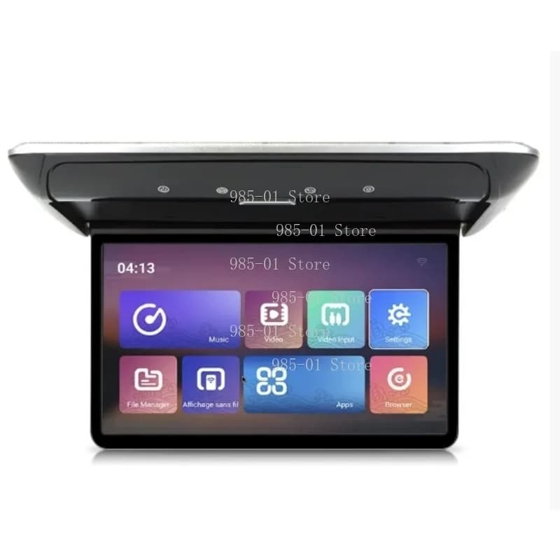 Monitor da soffitto per auto da 19 pollici, lettore multimediale video MP5 universale, monitor HD ribaltabile, ingresso HDMI, supporto USB, TF, FM