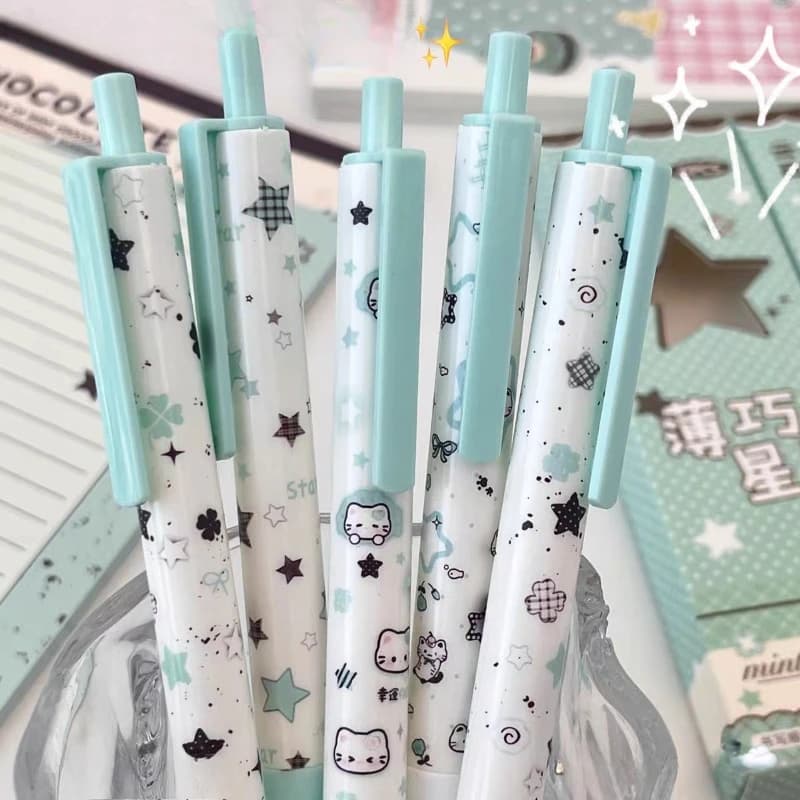 Penna Gel Kawaii per Studenti con Impugnatura Morbida, Super Scorrevole, Design Accattivante e Fresco, Ideale per la Scuola e l'Ufficio