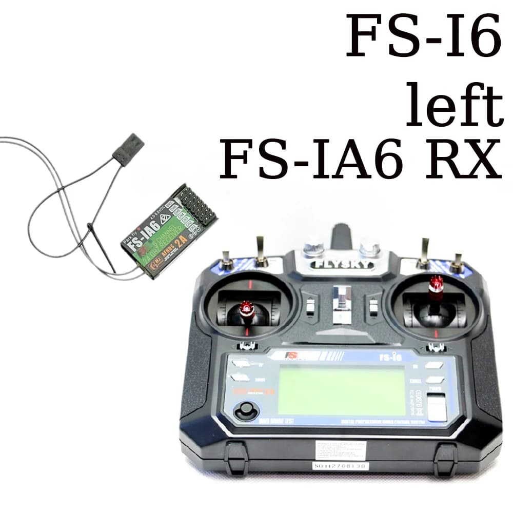 Radiocomando Flysky FS-i6 2.4G 6CH AFHDS con ricevitore iA6B iA6 per droni FPV, elicotteri e quadricotteri RC