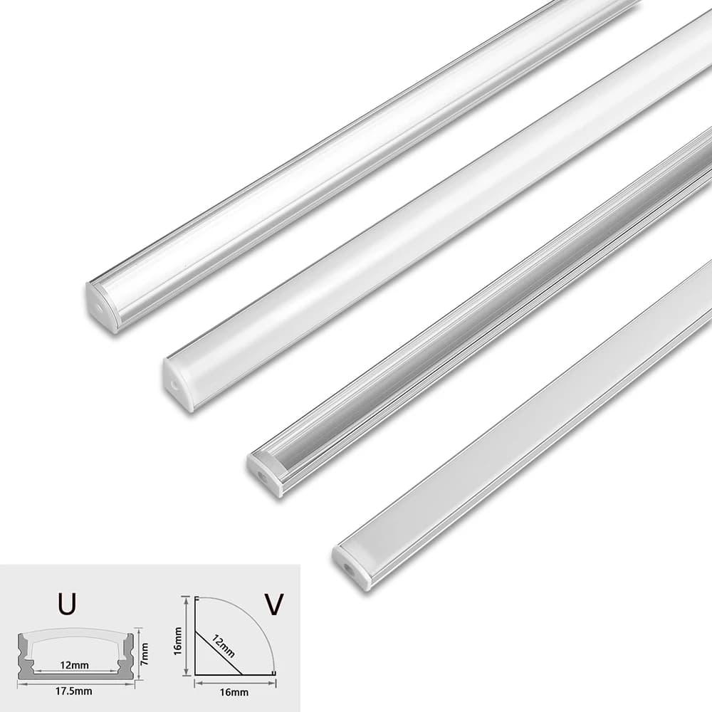 1-30 pz/lotto perfil alluminio led Angolo Profilo In Alluminio Canale Supporto per HA CONDOTTO LA Luce di Striscia Bar Lampada Dell'armadio Cucina Armadio
