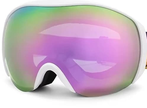 Women's Cherry Pink Coating Ski Snow Goggles Polarized UV Protection Anti-Fog/Anti-Scratch for Winter Sports Outdoor Casual