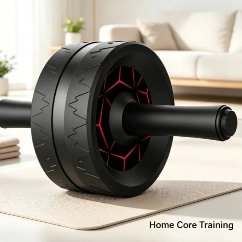 Fitness Ab Roller Wheel with Non-Slip Grip, Core Strength Training Equipment for Home Gym, Suitable for Men and Women