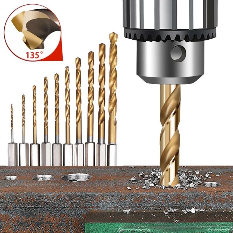 3/7/13PCS 1/4 hexagonal coding set of helical tips for wood metal cutter for holes drilling tool drill bits to cobalt 2 3 3.5 4.5 5 6.5mm HSS