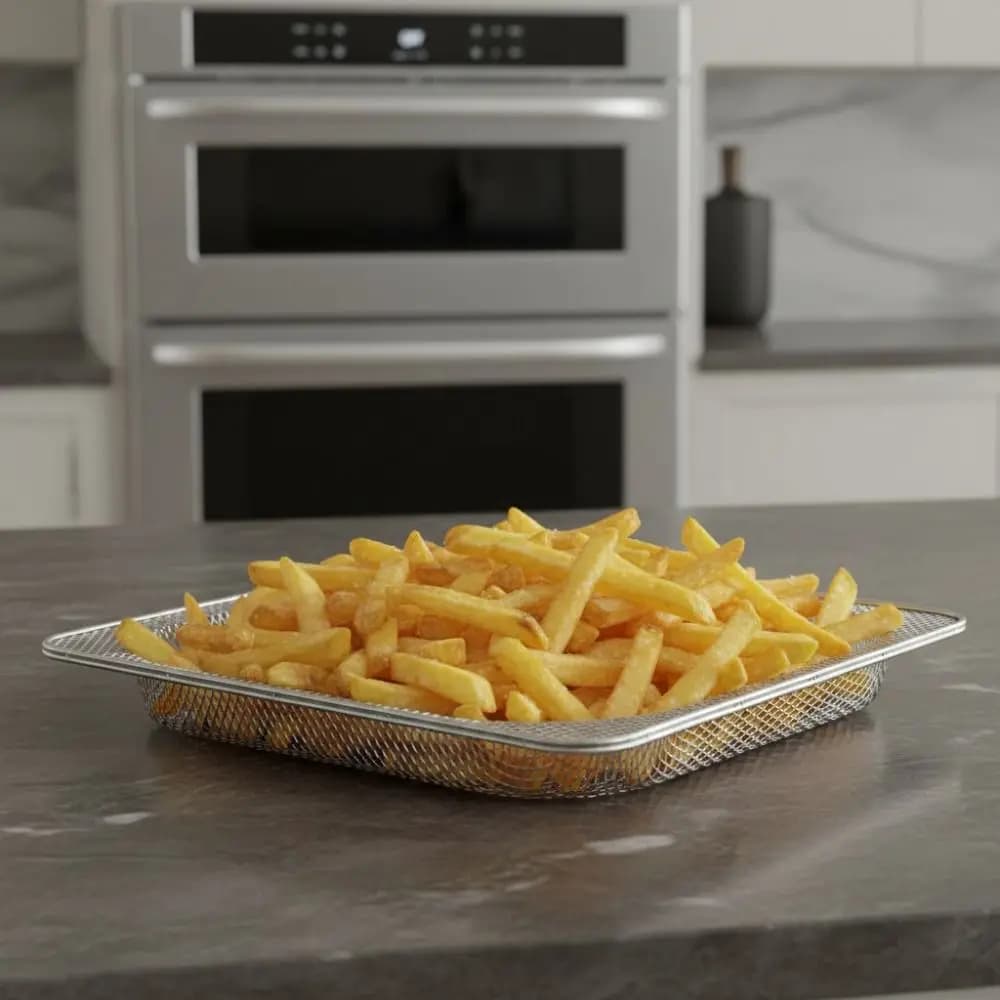 Stainless Steel Replacement Air Fryer Grill Rack Rust-proof Removable Oven Baking Basket Square Air Fryer Grill Tray Baking