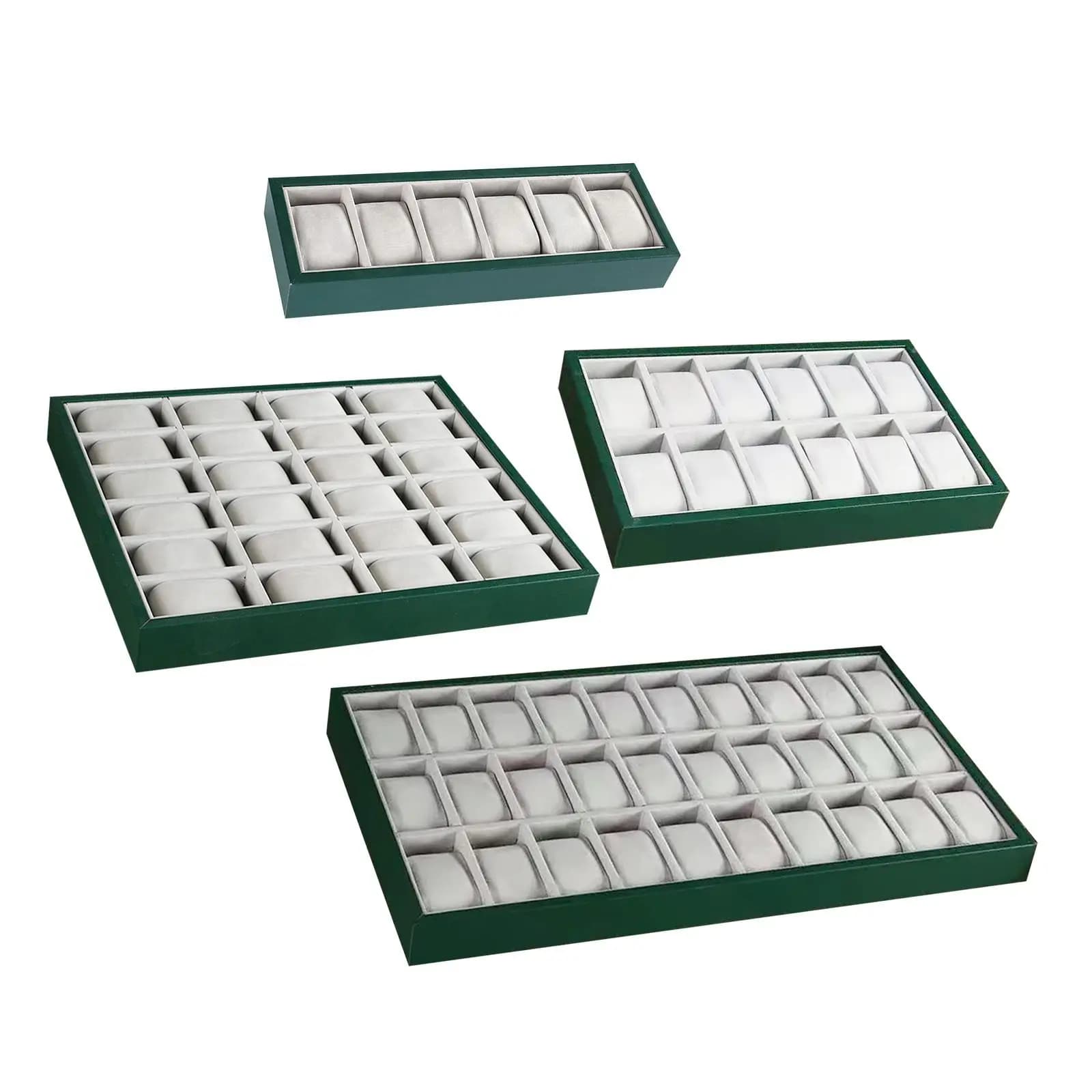 Premium Velvet Watch Tray cuscini impilabili per bracciali per uomo e cuscini vassoio Organizer espositore per bracciali per cassetti